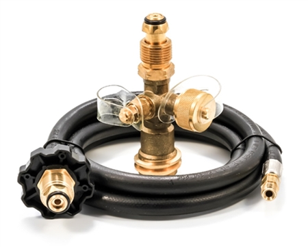 Camco 59125 Brass Tee W/4 Ports & 5' Hose