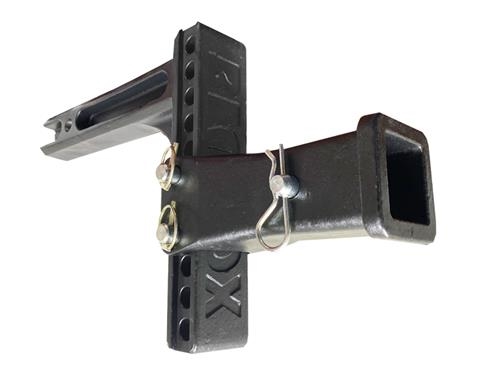 Blue Ox BX88340 Adjustable Drop Hitch Receiver Adapter, 2'' Receiver, 8'' Rise/Drop, 10,000 Lbs