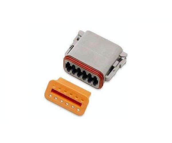 Namz Deutsch Plug - 12-socket - Gray Motorcycle Street - DP-12G