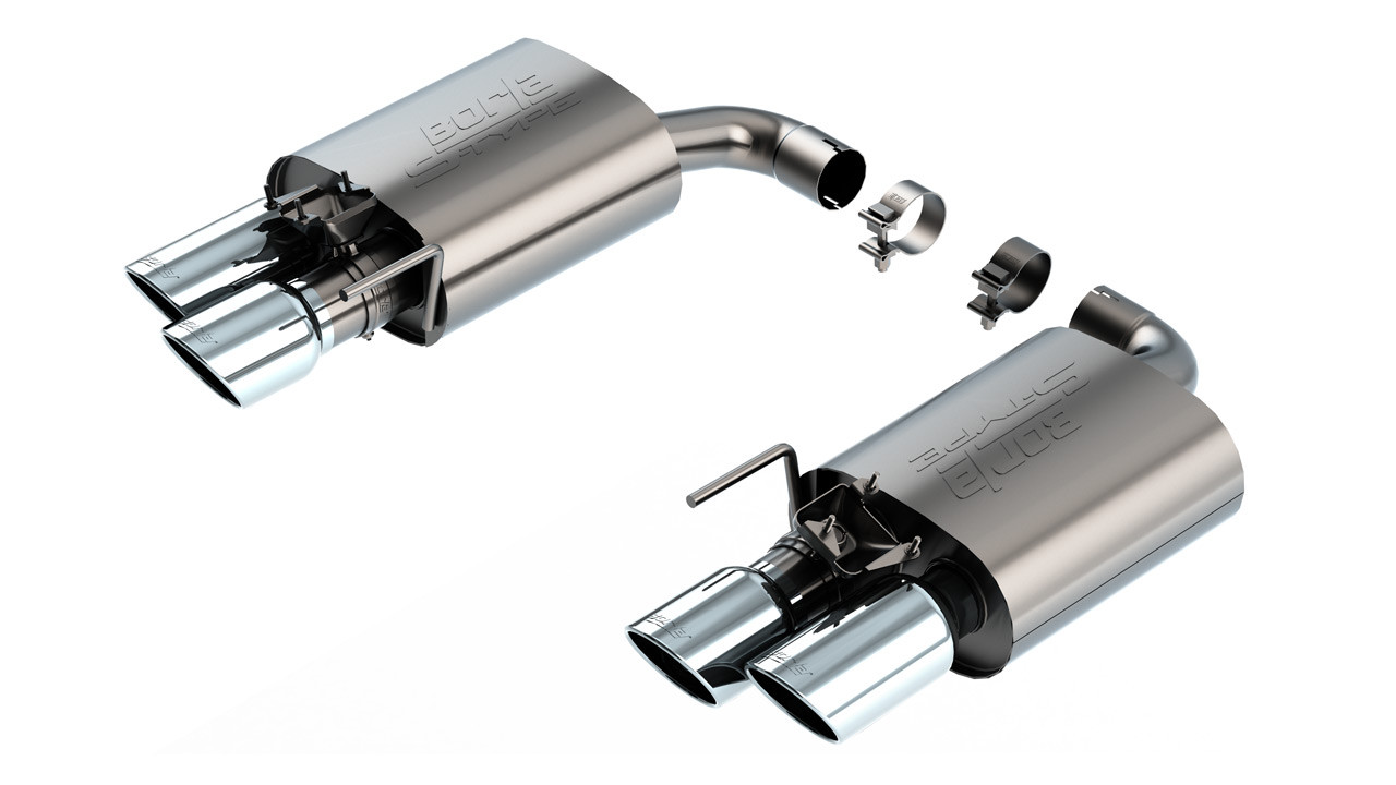 Borla 2.5" S-Type Axle-Back Exhaust System w/ 4" Dual Polished Tips  ::  2024-2025 Ford Mustang GT  w/ Active Exhaust