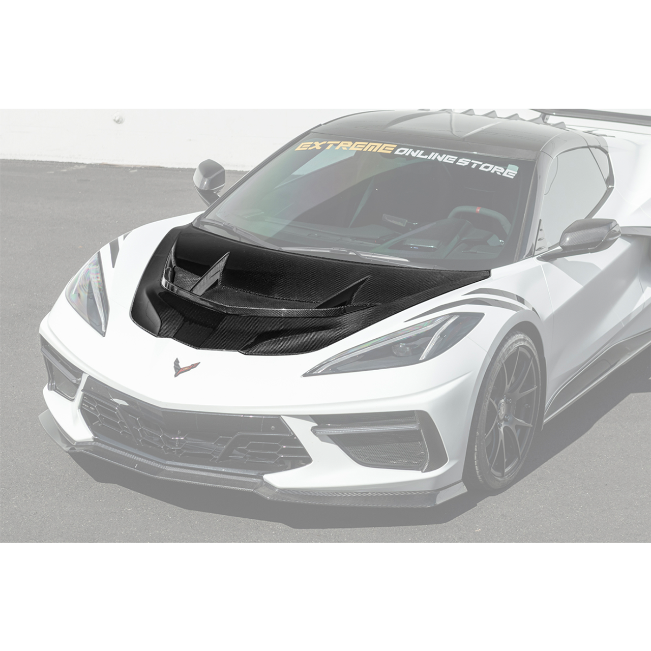 EOS ZR1 Style Double Sided Vented Hood, Carbon Fiber :: 2020-2025 Corvette