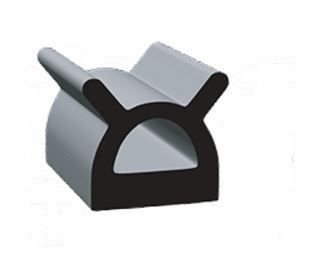 Clean Seal 9187ST-50 0.695'' x 0.56 EDPM D Seal With Heat Activated Tape