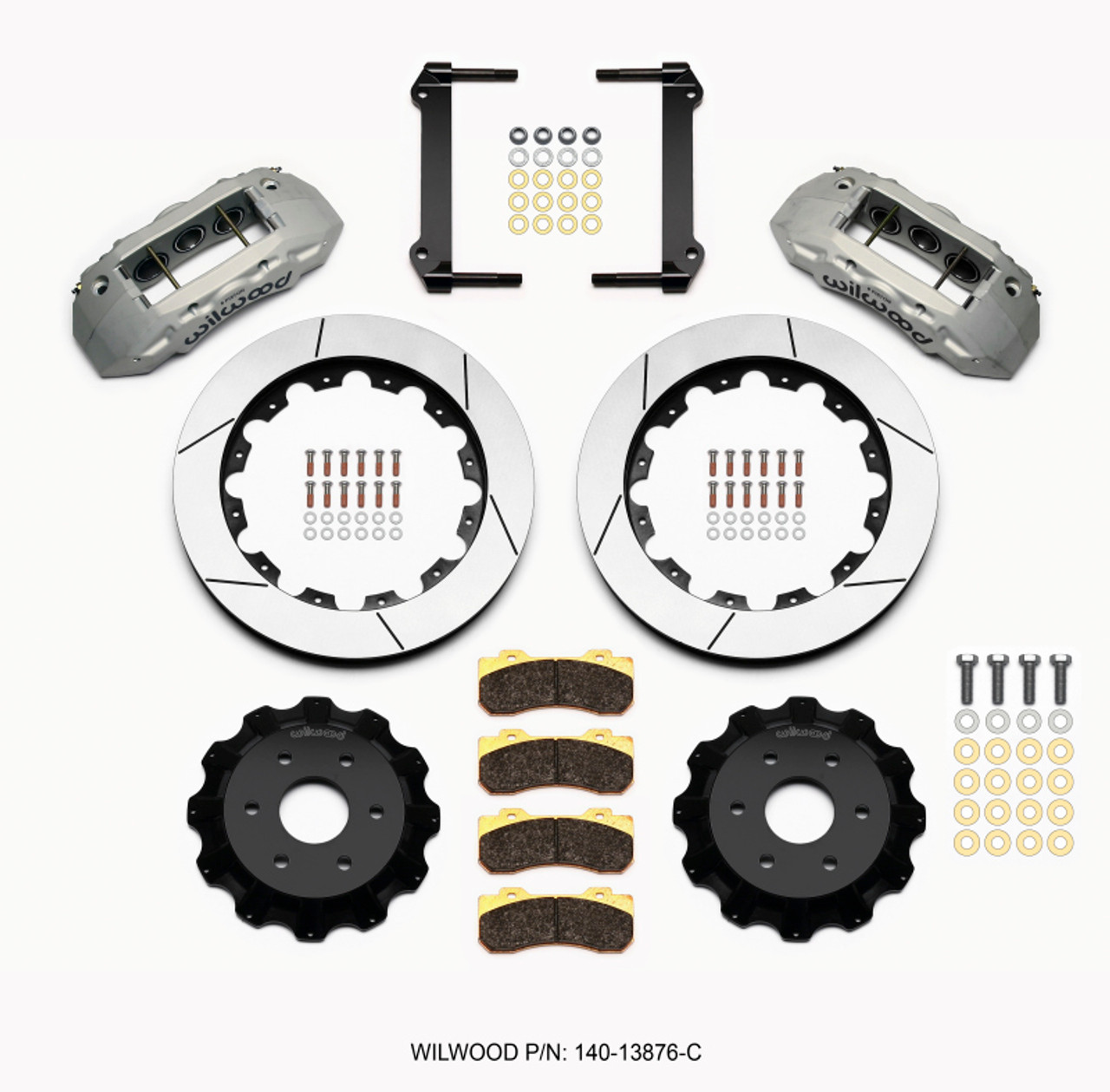 Wilwood TX6R Front 16" Big Brake Kit w/ Slotted Rotors & 6 Piston Ano Calipers :: 2014-2018 Silverado & GMC Sierra 1500