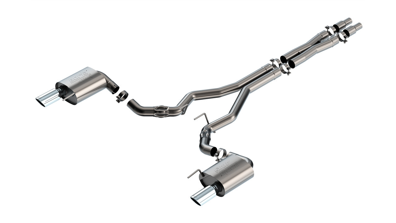 Borla 3" ATAK Cat-Back Exhaust System w/ 4" Dual Polished Tips  ::  2024-2025 Ford Mustang GT  w/ Non-Active Exhaust