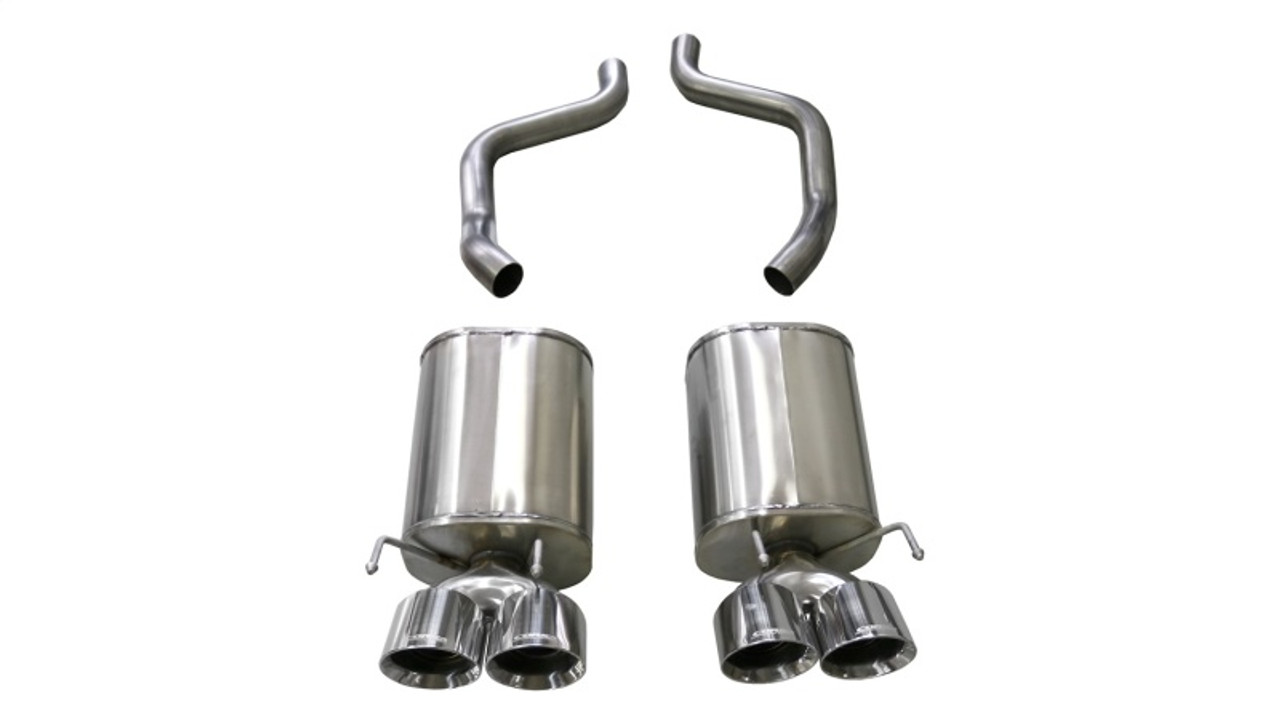 Corsa 2.5" Xtreme Sound Level Axle-Back Exhaust, 4.5" Quad Polished Tips :: 2005-2008 C6 Corvette