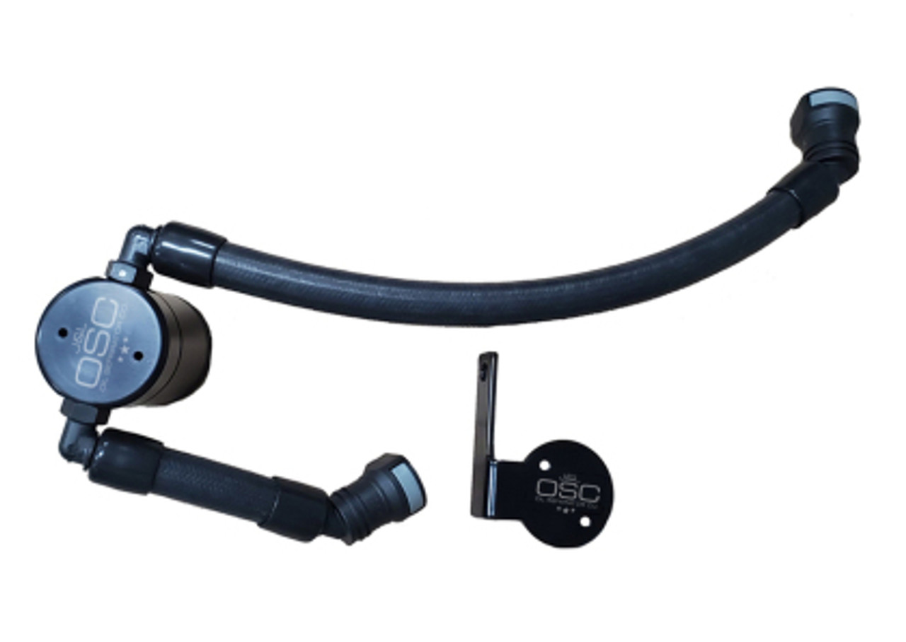 J&L OSC 3.0 Oil Separator, Passenger Side, Black Anodized :: 2020-2022 Mustang GT500