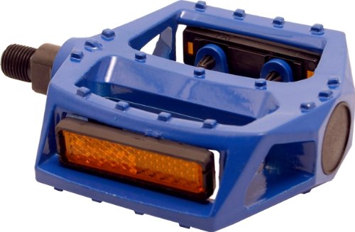 Big Roc 57Kp313Be2 Bike Pedal 9/16'', With Reflector And Casting Pin, Powder Blue Alloy