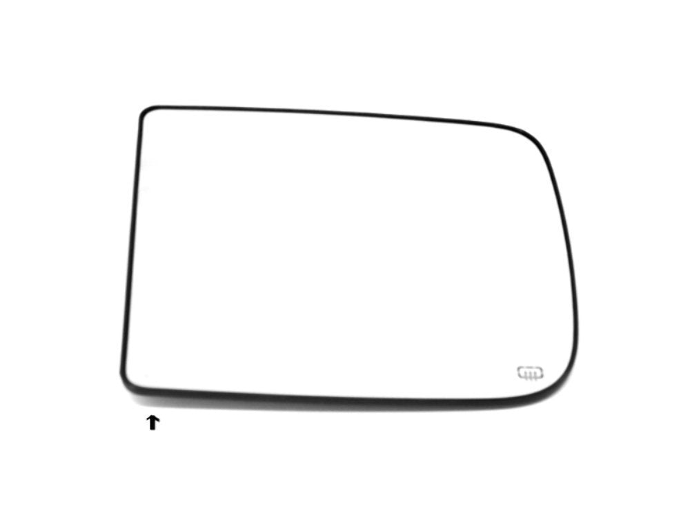 For 09-18 Ram 1500, 10-18 2500, 3500 Left Heat Large Tow Mirror Glass W/Holder
