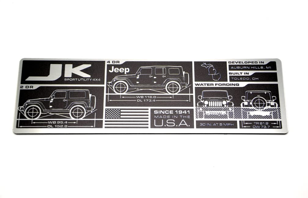 Jeep Data Plate (Wrangler Jk/U)