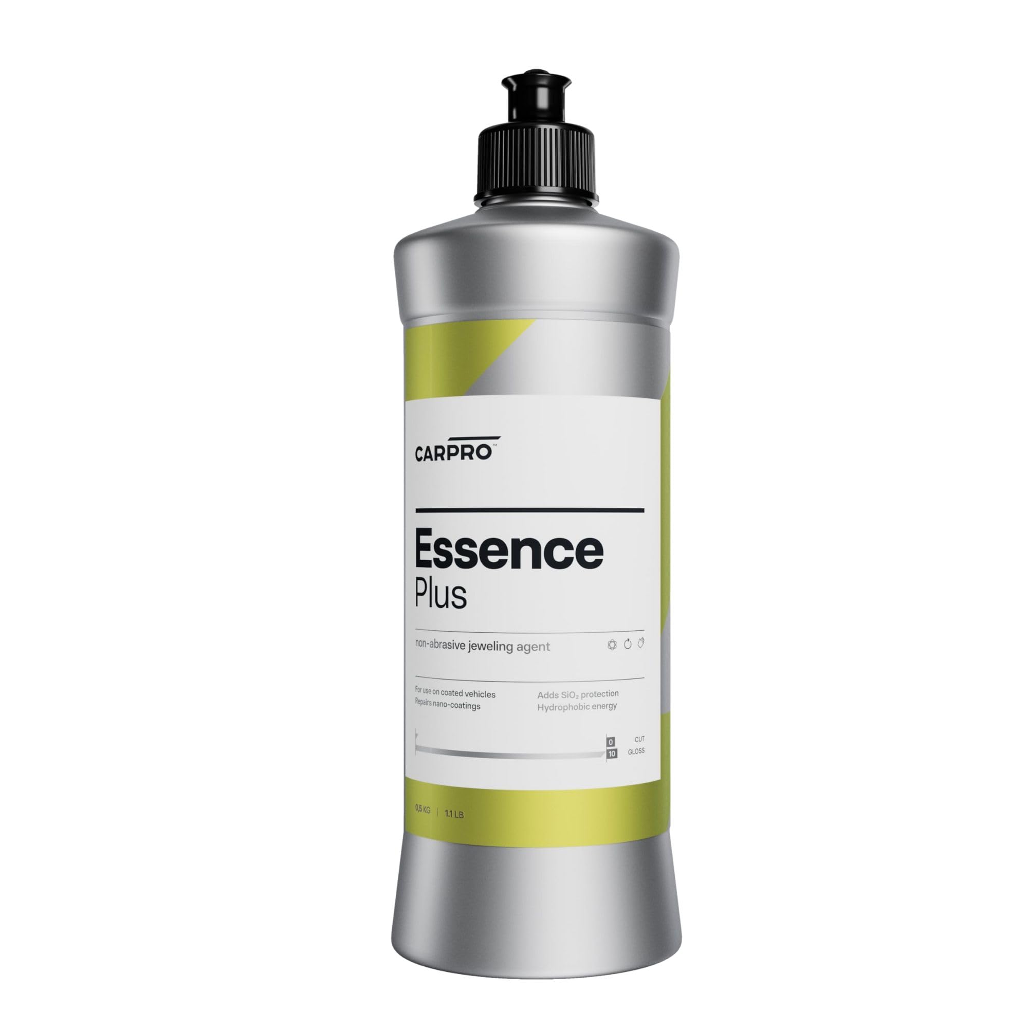 Carpro Essence Plus Non-Abrasive Gloss Agent, Sio2, Blend Of Ceramic Coat Repair Agents, High Gloss Quartz Resins, And Hydrophob