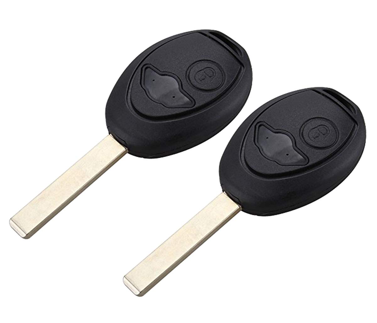 MOTOKU 2pcs Key FOB Shell Remote Case Replacement for 2002-2005 Mini Cooper R50 R53 - No Chip Included