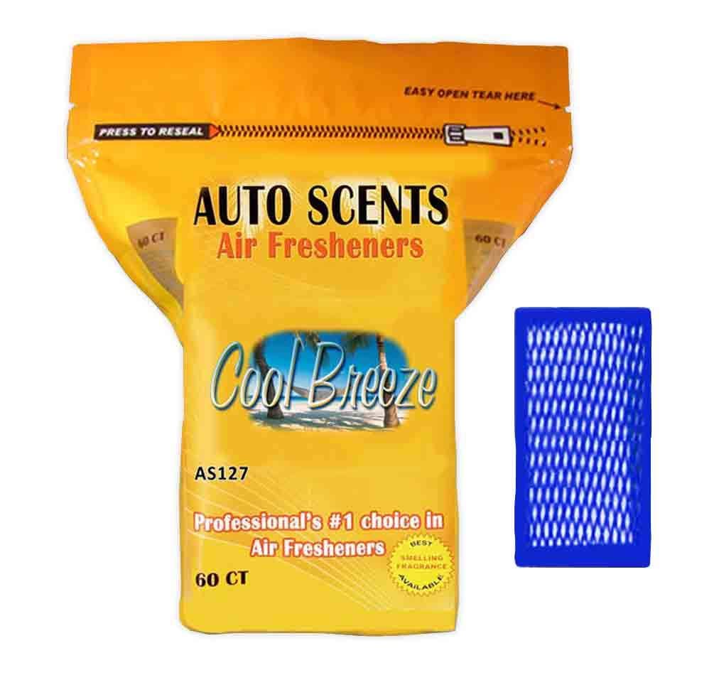 Professional Air Freshener Pads - Remove The Worst Smells With These Heavy Duty Pads (60 Pads Per Pack) (Cool Breeze)