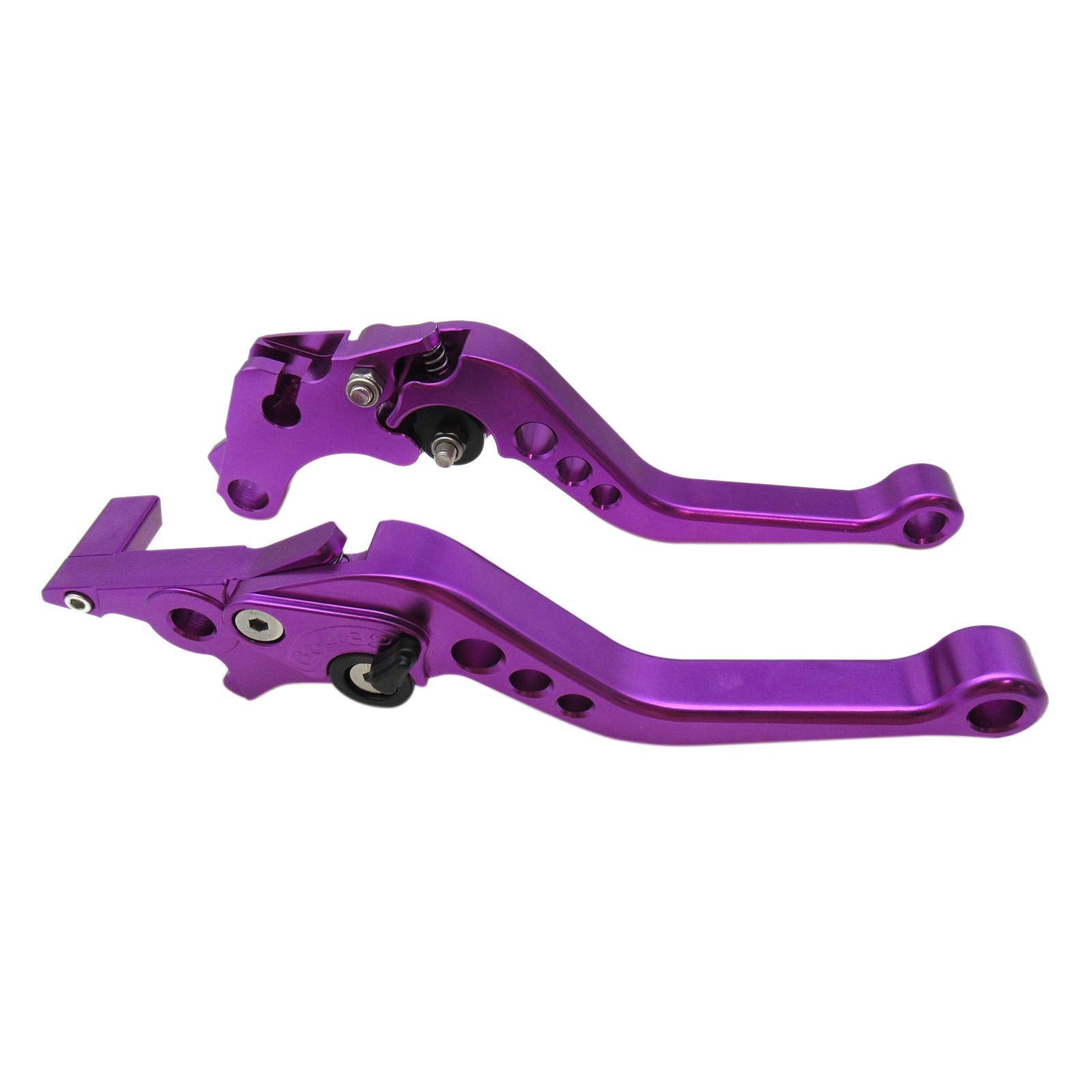 Purple Cnc 6 Position Shorty Brake Clutch Lever For Kawasaki Er-6N / F 2009-2015 09 10 11 12 13 14 15