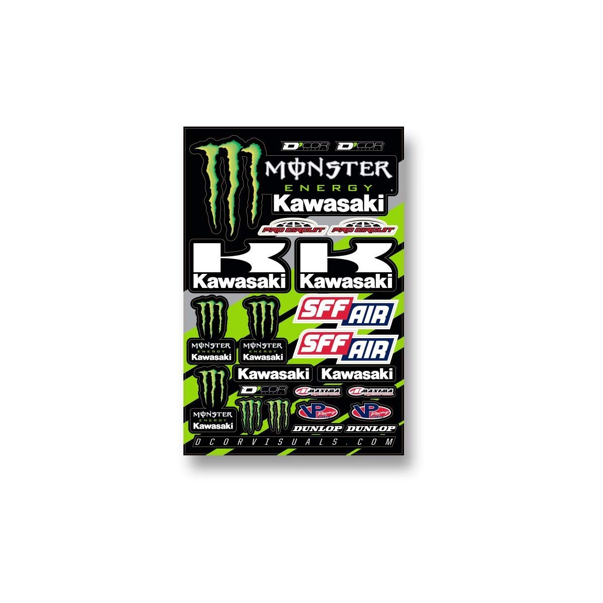 D'Cor Visuals 40-20-116 Kawasaki Decal Sheet, 1 Pack