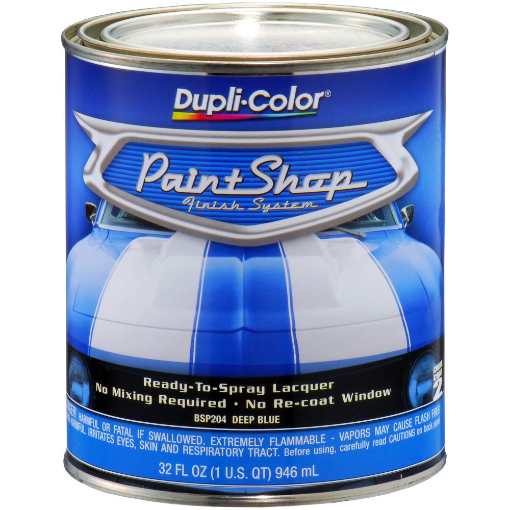 Dupli-Color Paint Shop Finish System Base Coat, Deep Blue Metallic, 32 oz, 1 Quart Automotive Paint