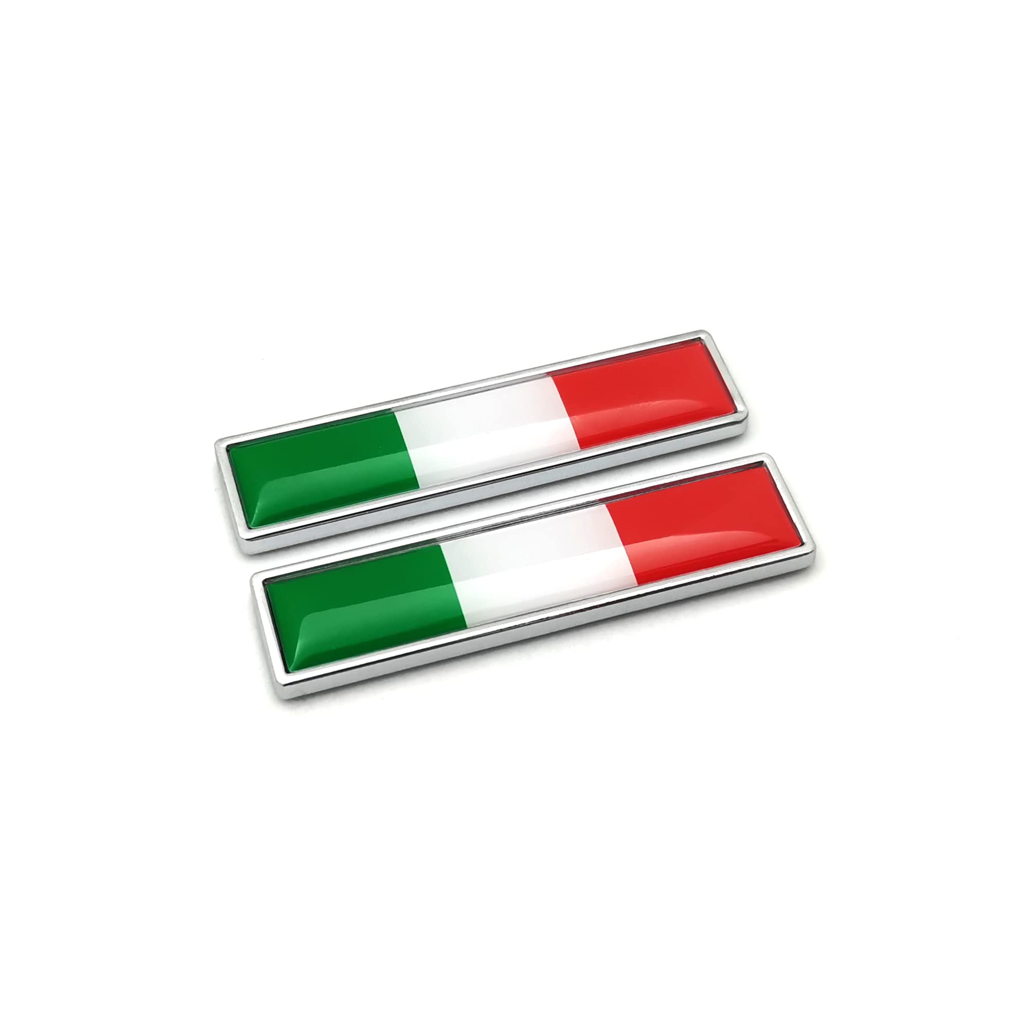 PTDecals 2 PCS Mini Italy Flag Emblem Stickers for Vehicle - 58x14mm Auto Decals for Car Fenders, Bumpers, Windows, Trunk