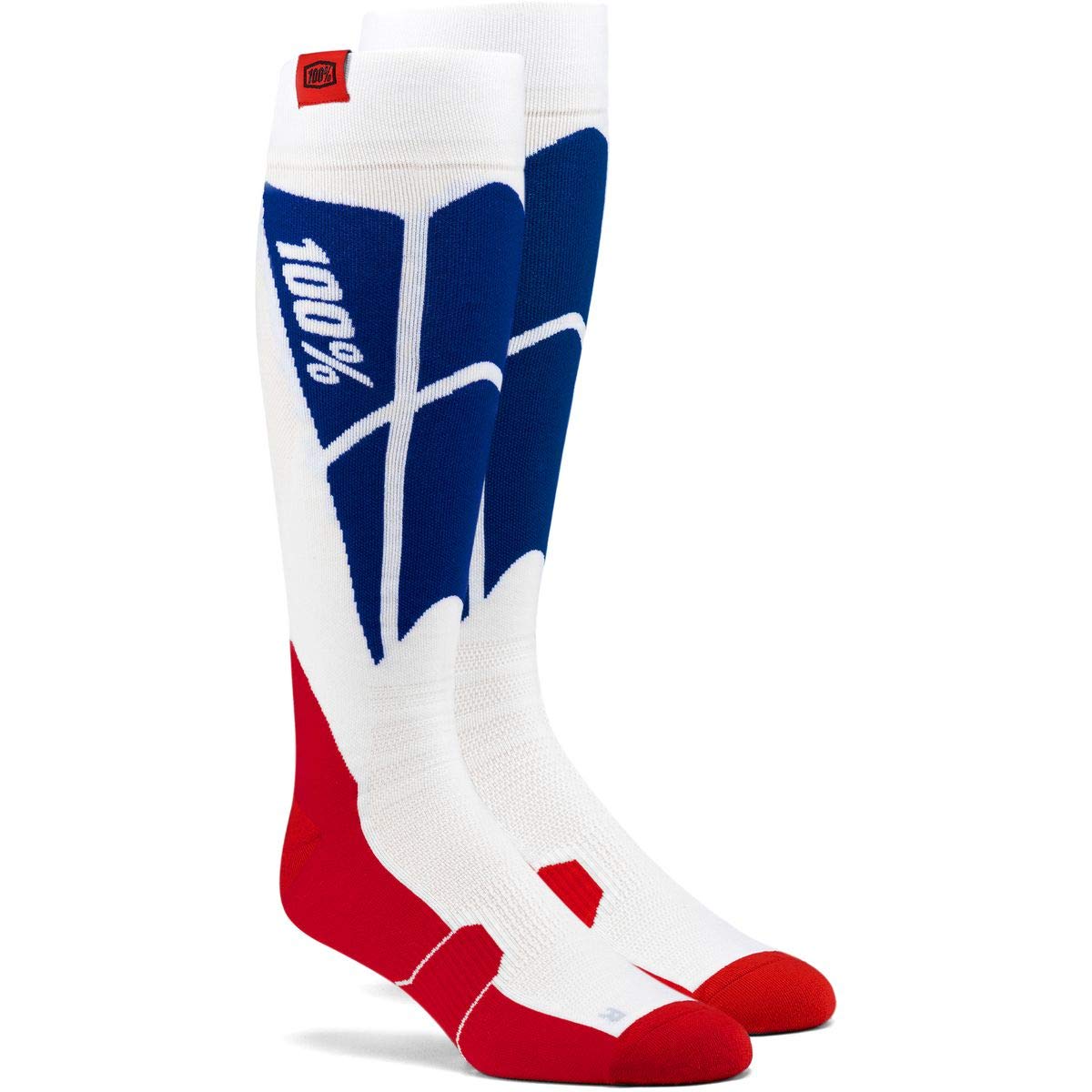 100 Percent - 100% Hi Side Perf Socks Whtblu S/M (24008-022-17)