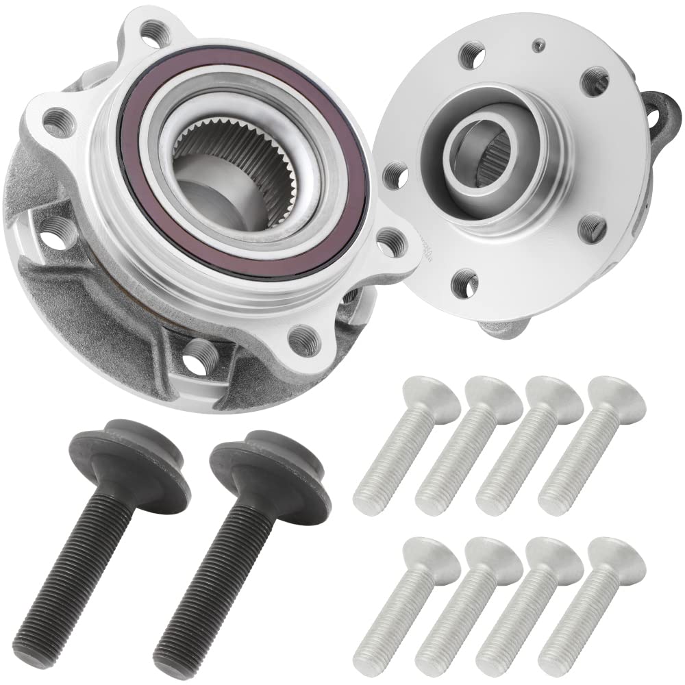 [2-Pack] Br930817K - Pre-Assembled Wheel Hub Bearing Assembly Compatible With [Audi] A Series, S Series, Q5, A Series Quattro, S