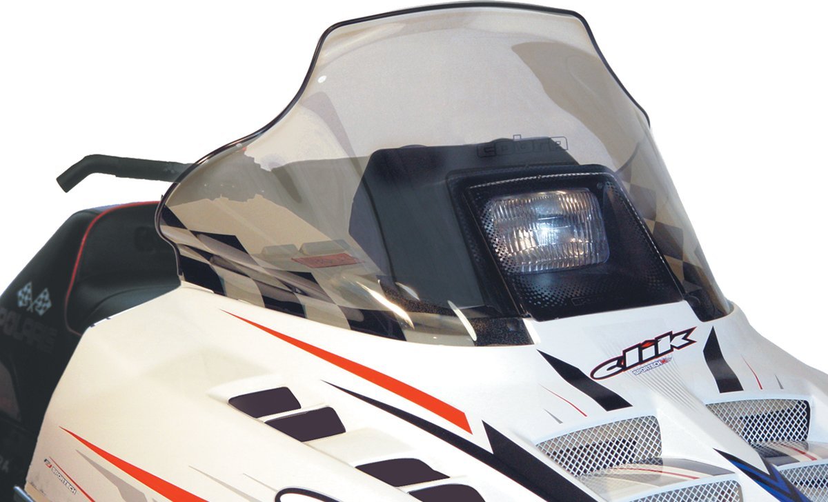 Powermadd 11130 Cobra Windshield For Polaris Indy - Tint With Black Checkers - Mid Height