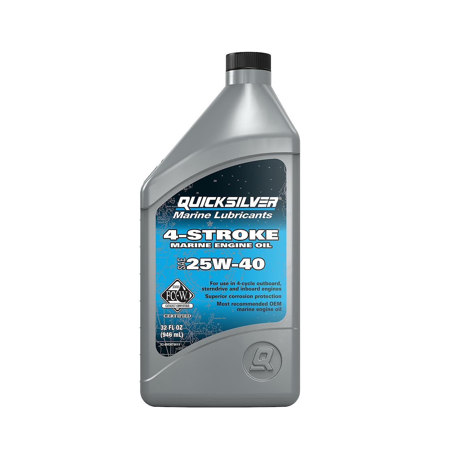 Quicksilver By Mercury Marine 25W-40 Marine Engine Oil, 1 Qt.