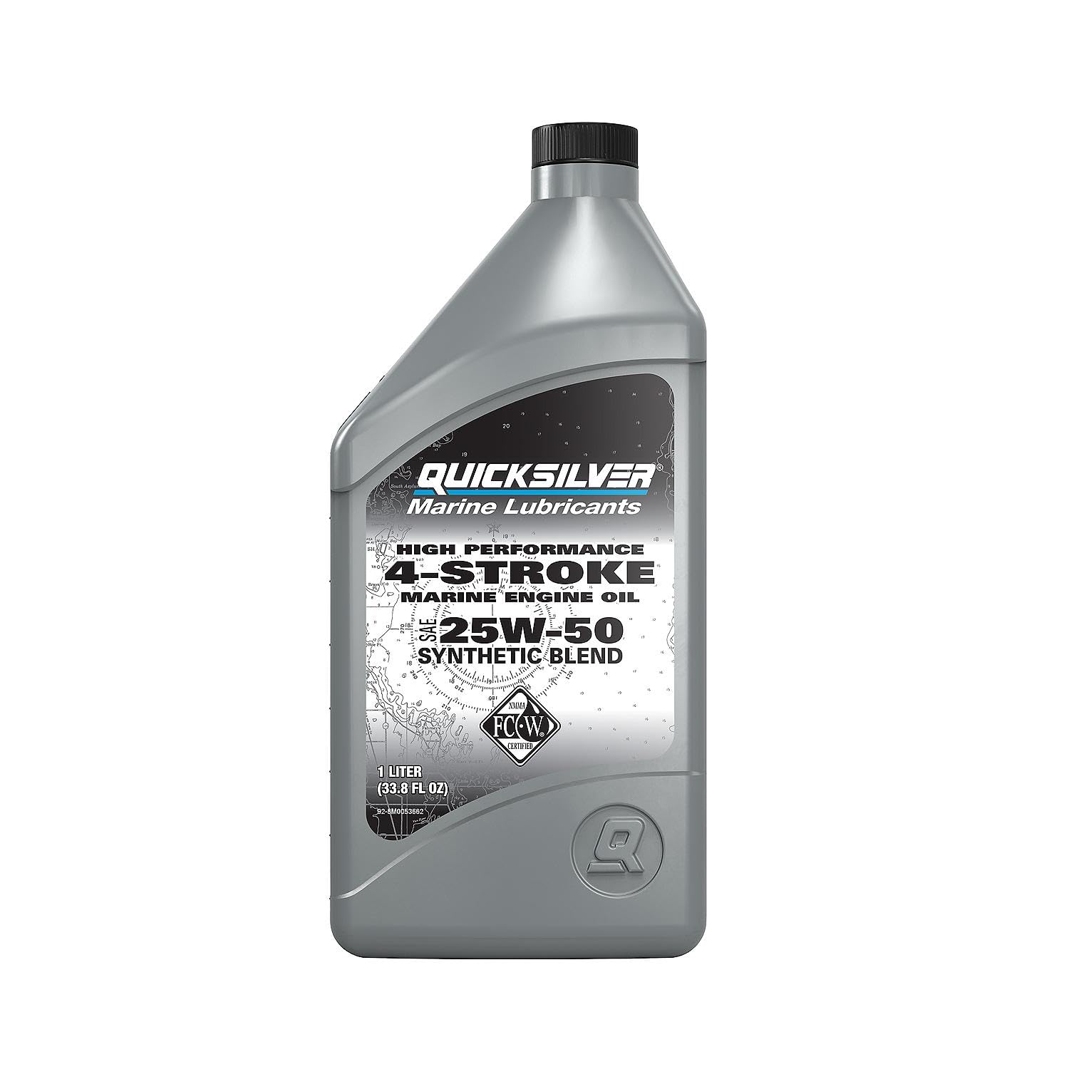 Quicksilver 25W-50 High Performance Synthetic Marine Engine Oil - 1 Qt.