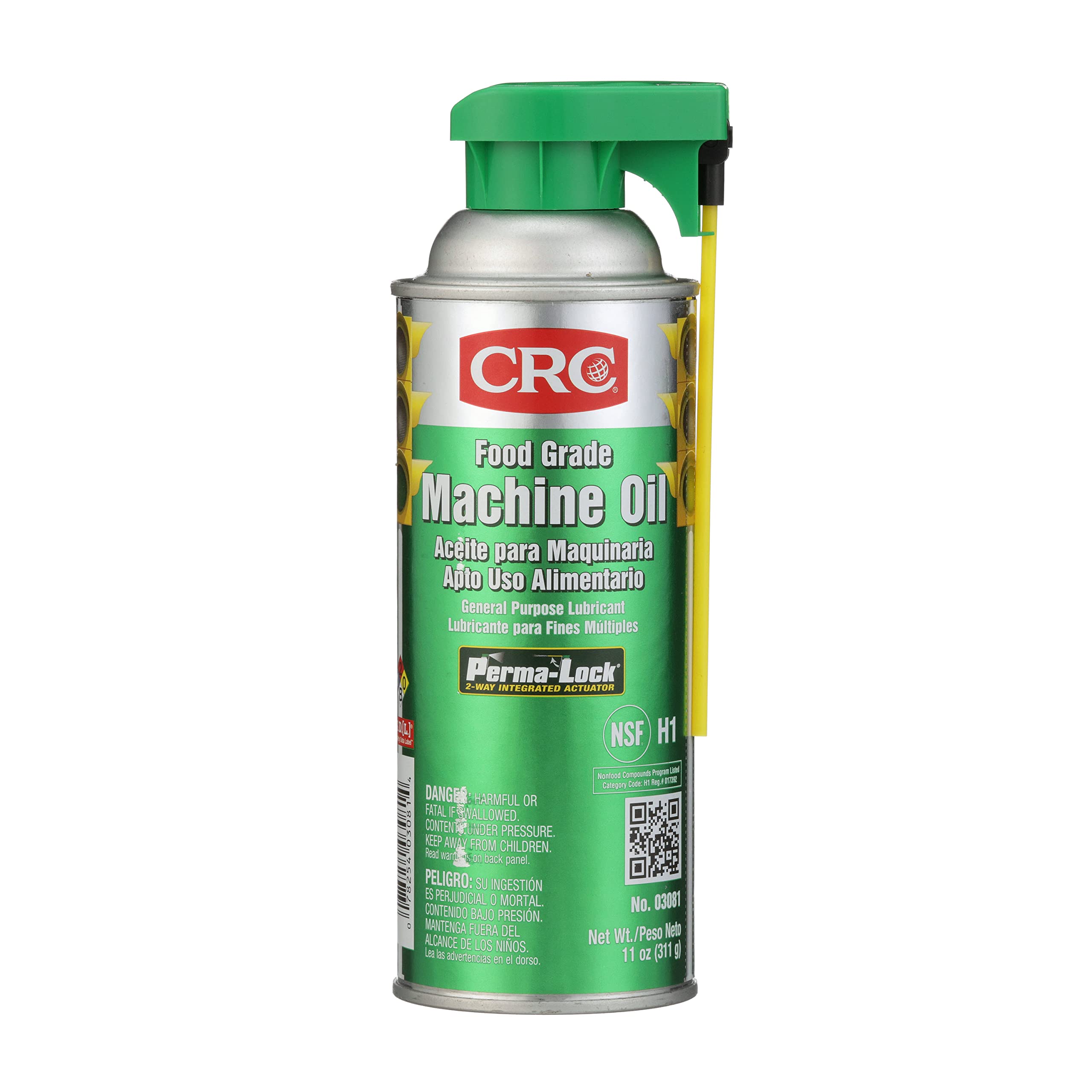 Crc 03081 General Purpose Food Grade Machine Oil Spray, (Net Weight: 11 Oz.) 16Oz Aerosol,Clear
