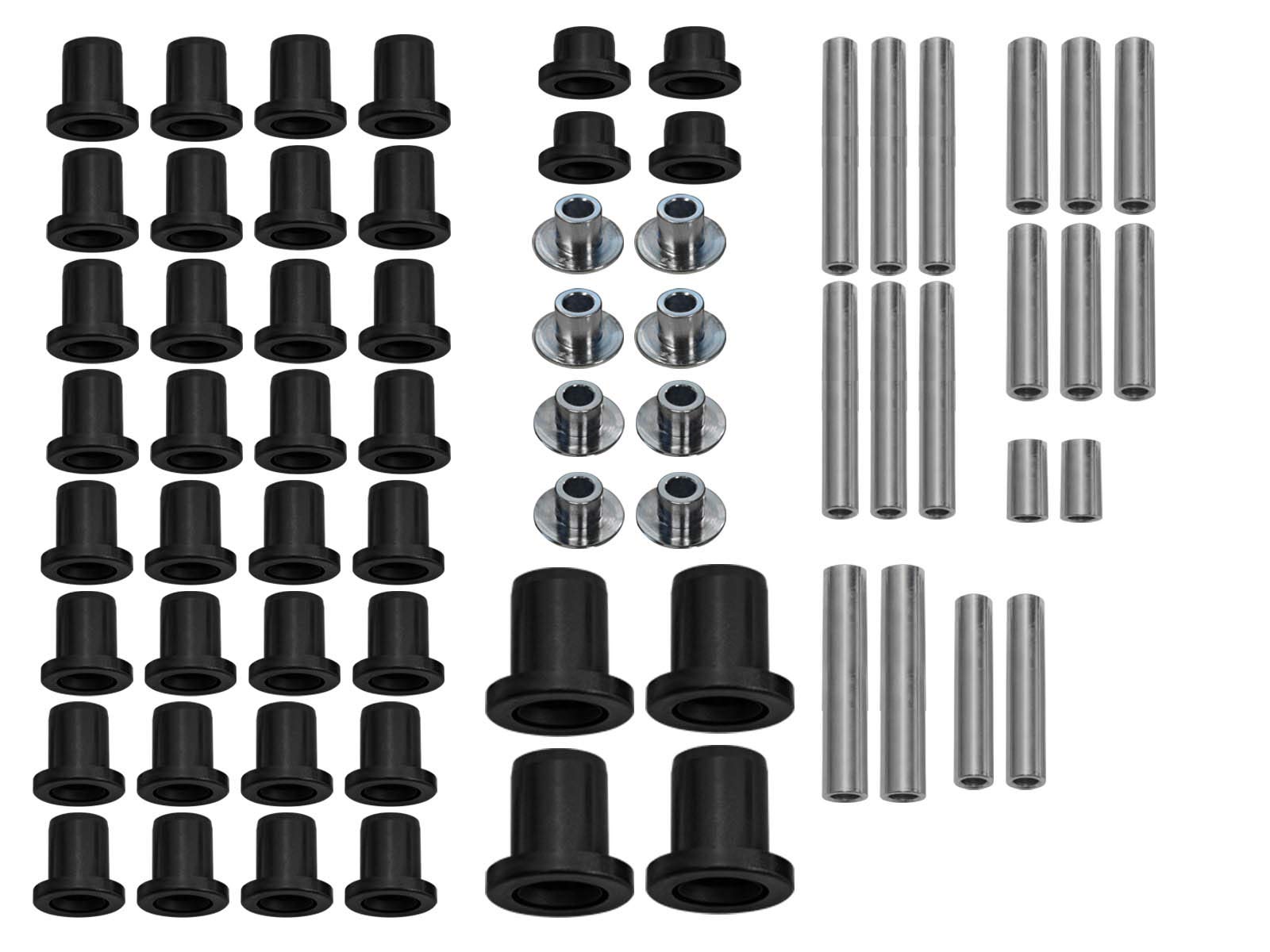 Superatv Heavy Duty Hdpe A-Arm/Control Arm Bushing Kit For Oe Arms For Polaris Rzr 900/900 4/900 S (2015 Only) - Front And Rear