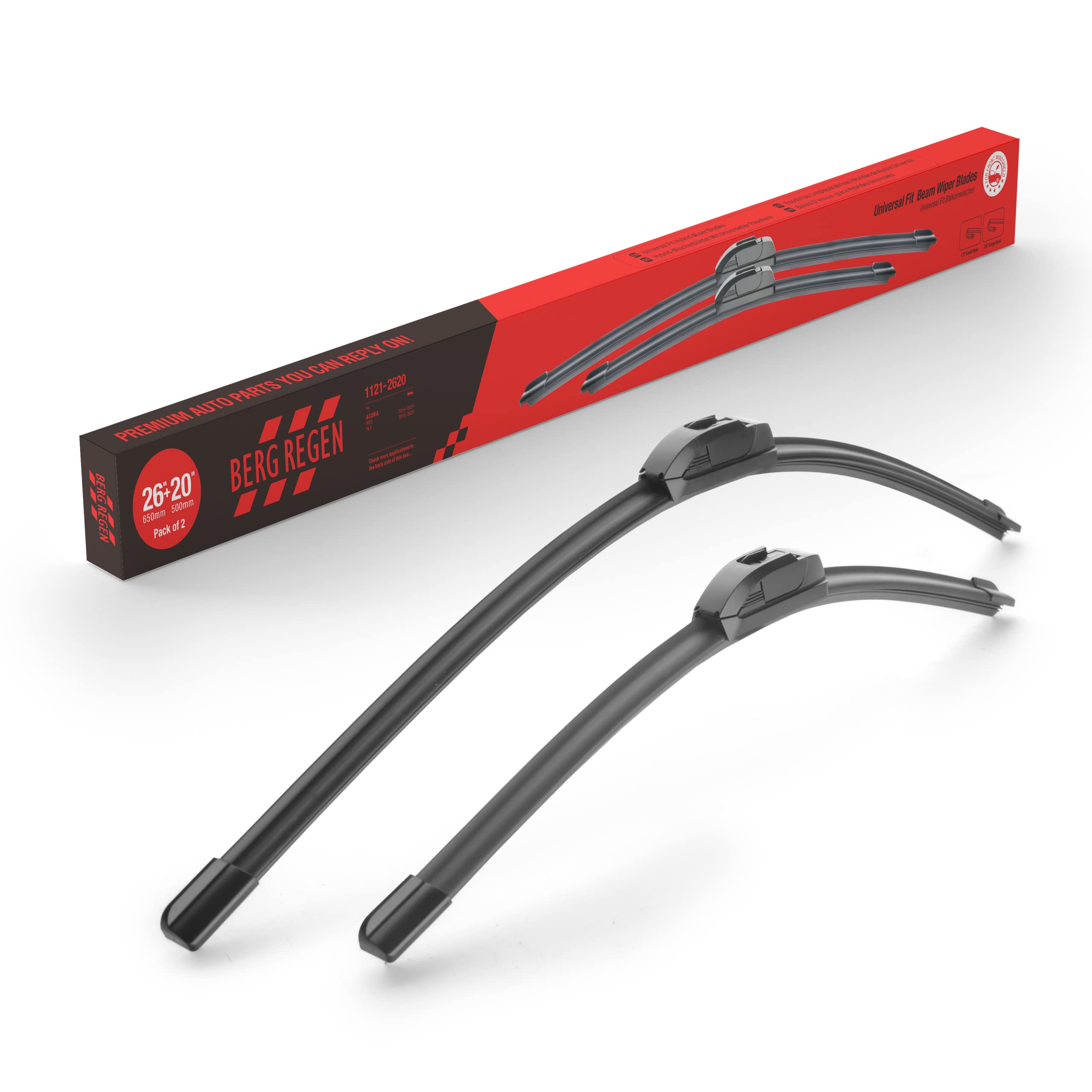 Oem Quality Performance Premium Windshield Wiper Blades 26 And 22,All-Season Auto Replacement Windshield Wiper Blades,Fit Honda