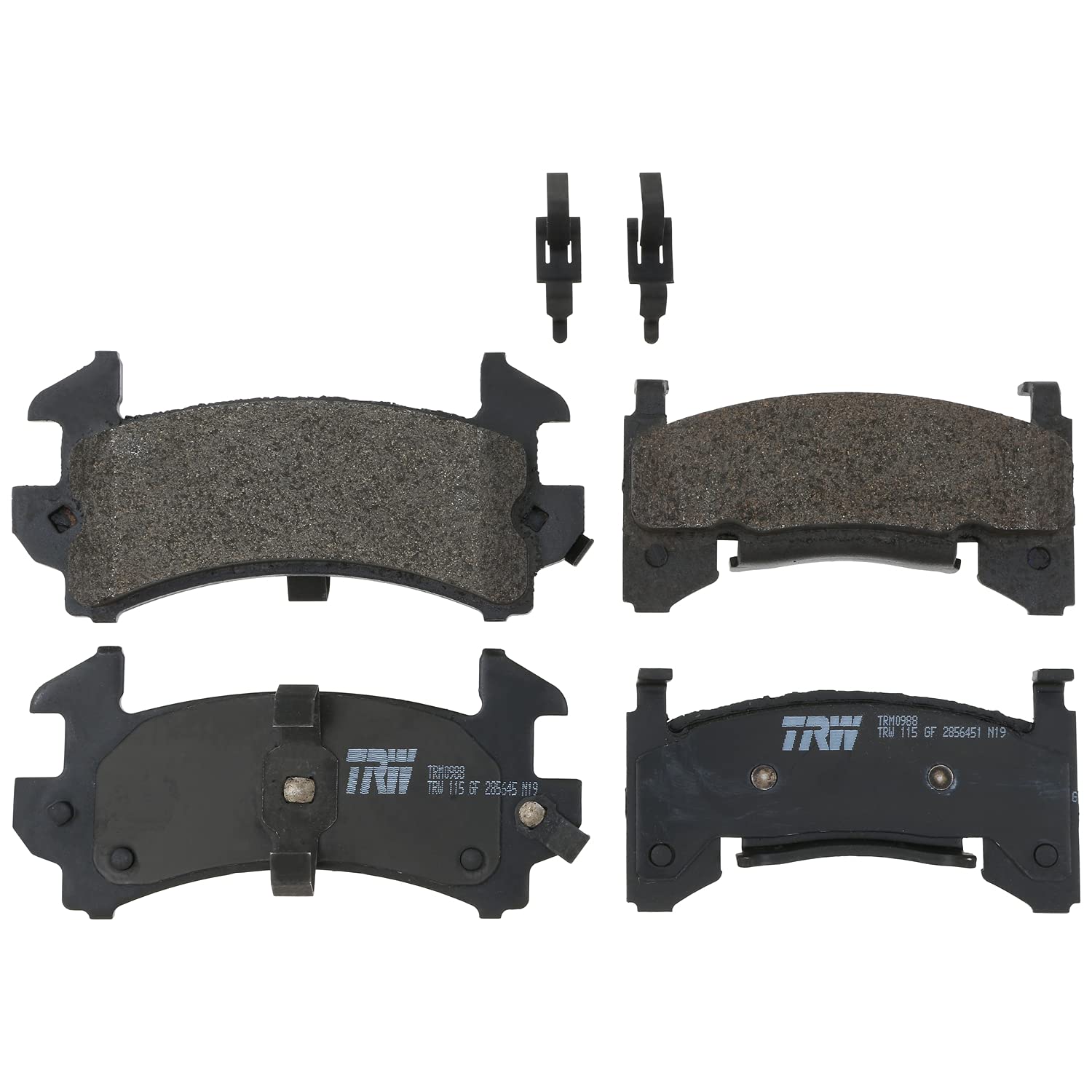 Trw Pro Trm0988 Disc Brake Pad Set For Chevrolet S10 2003, Front, And Other Applications