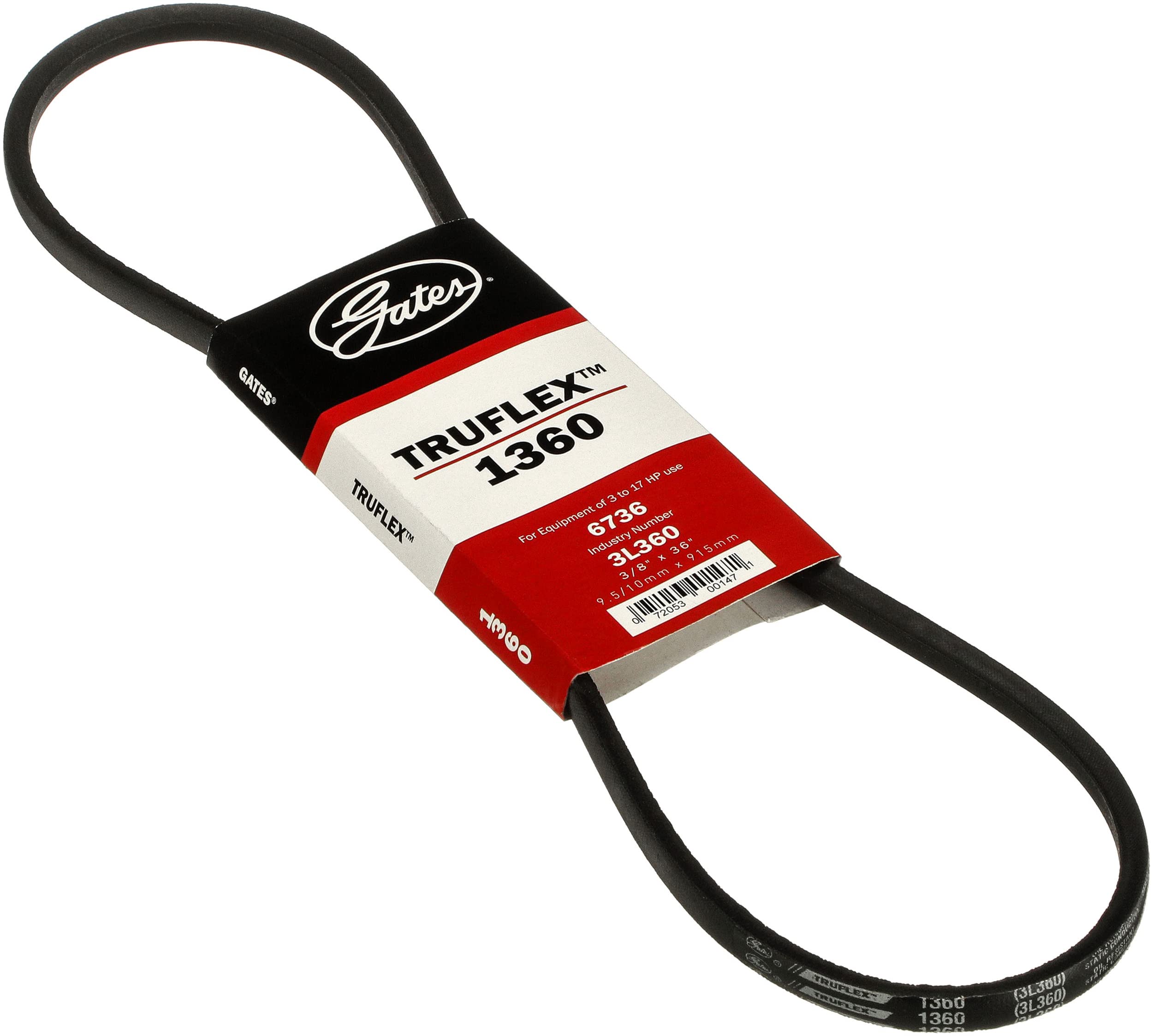 Gates 1360 Truflex Fhp Low Horse-Power V-Belt