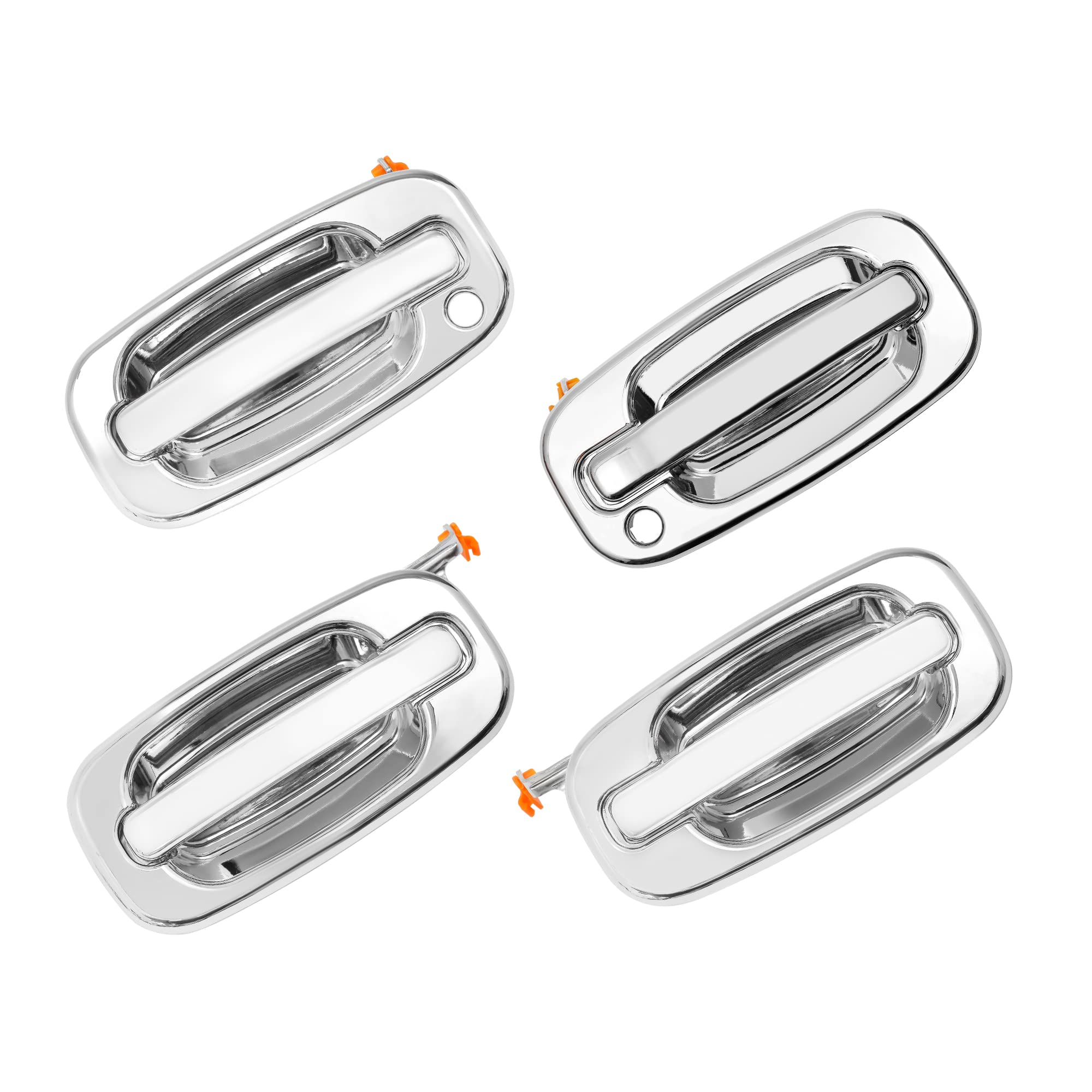 Exterior Door Handles Set, Compatible With 1999-2007 Chevy Silverado Suburban Tahoe Avalanche, Gmc Sierra Yukon, Cadillac Escala