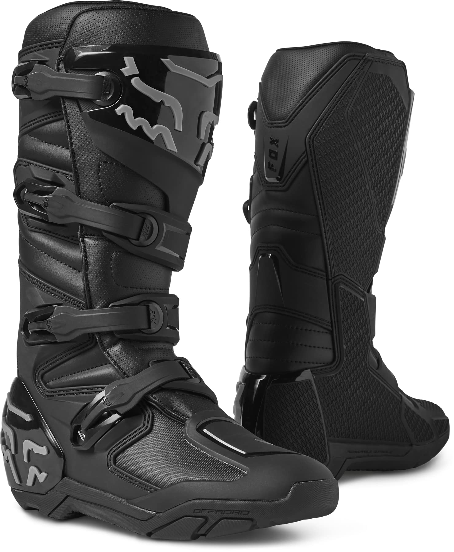 Fox Racing Comp X Motocross Off-Road Boots, Black, 10