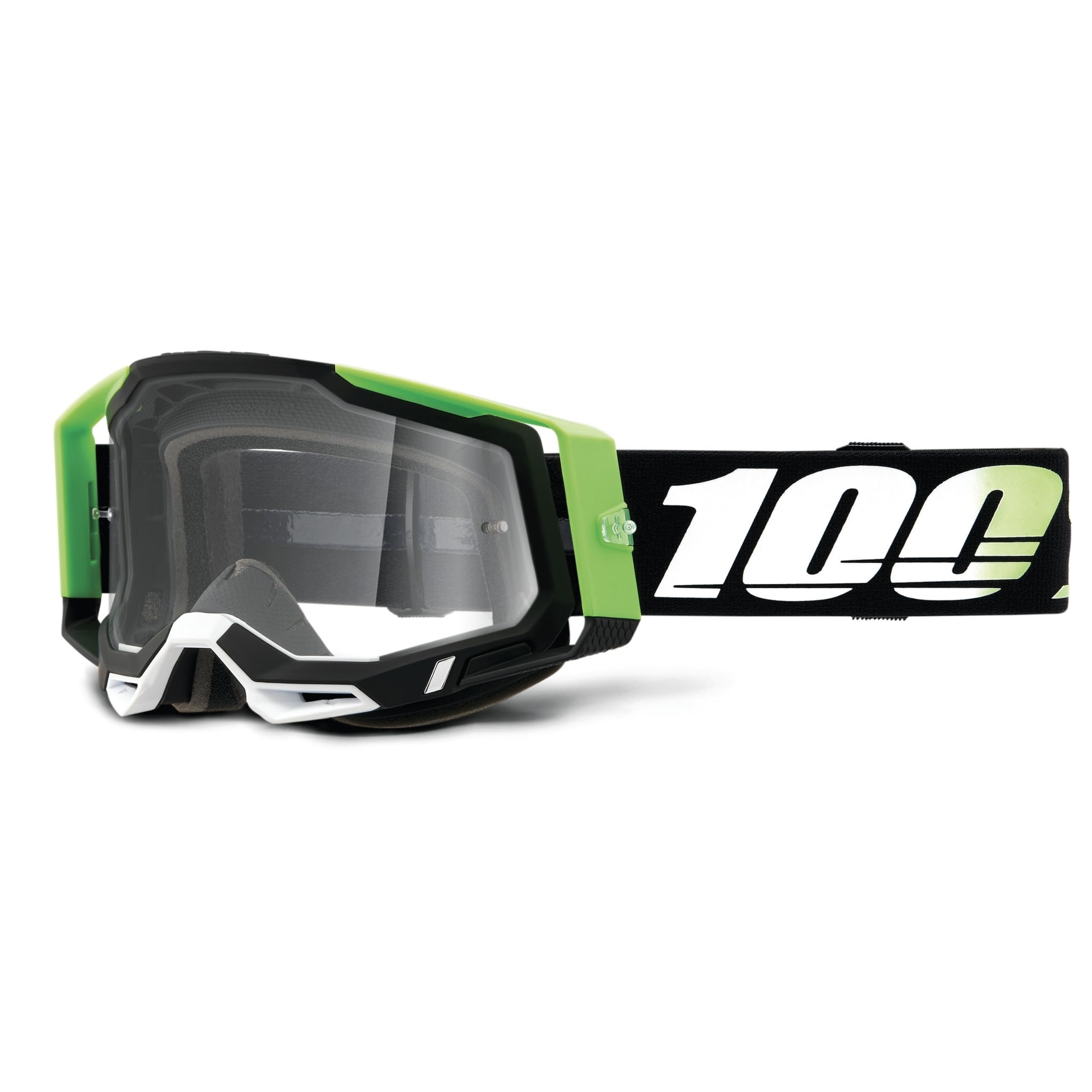 100% Racecraft 2 Mountain Bike & Motocross Goggles - Mx And Mtb Racing Protective Eyewear (Kalkuta - Clear Lens)