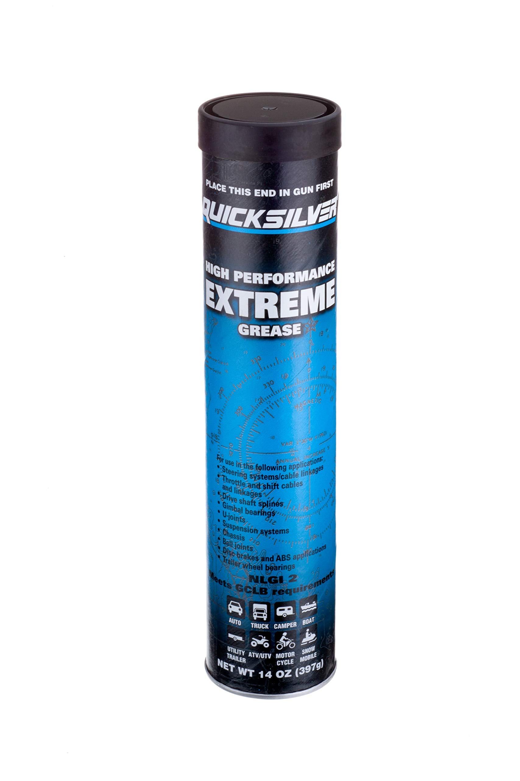 Quicksilver 8M0071841 High Performance Extreme Grease/Lubricant With Ptfe - 14 Oz. Cartridge