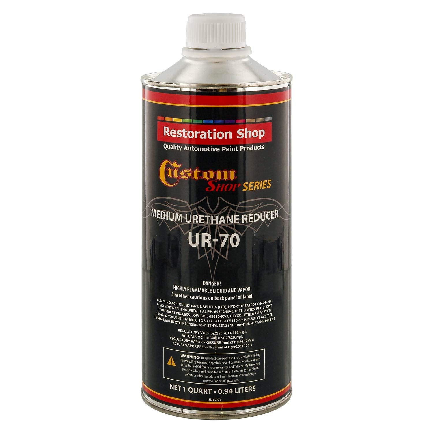 Restoration Shop / Custom Shop - Ur70 Medium Urethane Reducer (Quart) For Automotive Paint And Industrial Paint Use - High Perfo