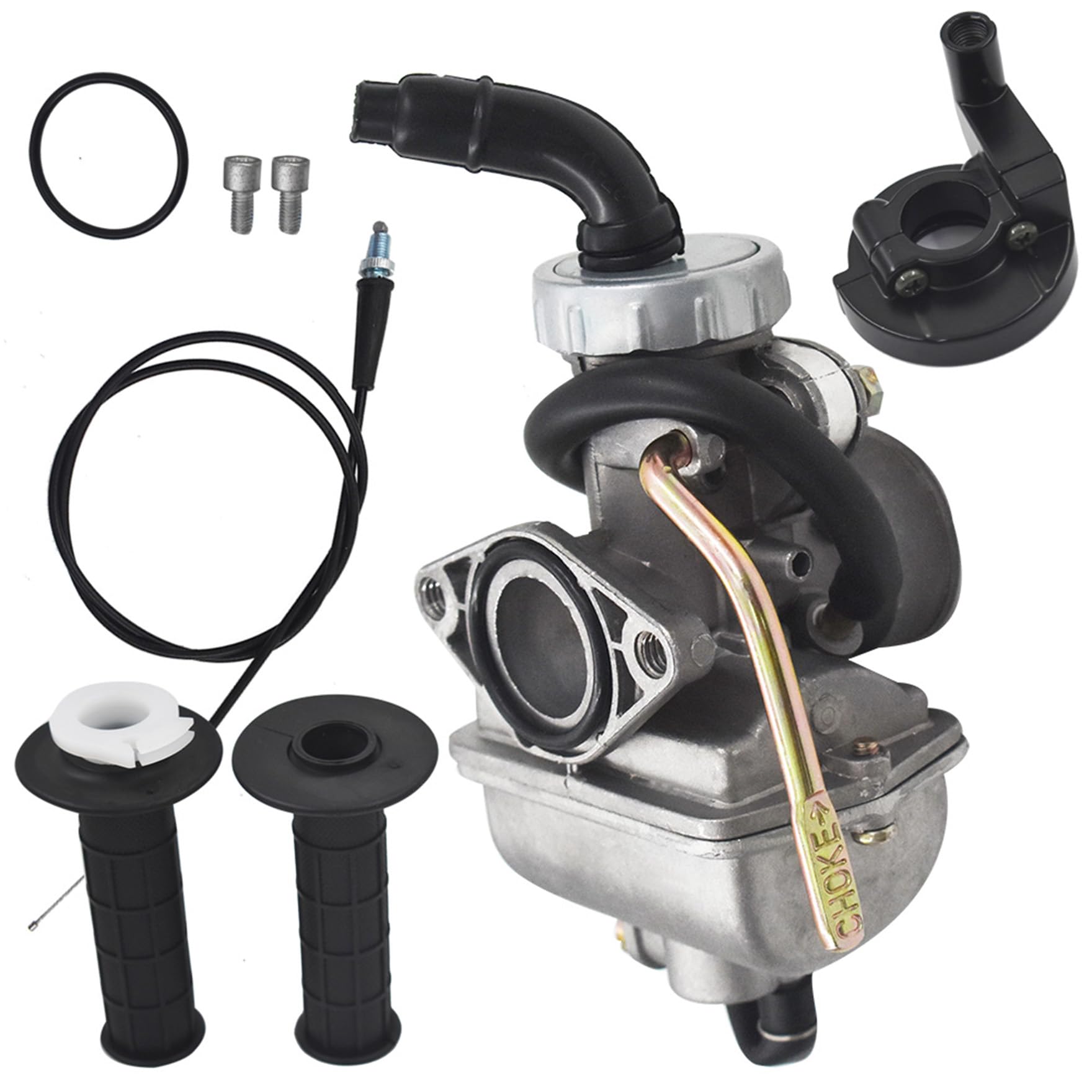 Waltyotur Carburetor Carb With Throttle Cable Grip Casing Set Replacement For Honda Xr80 Xr80R Crf80F Xl80S Xl75 Xr75 Xl70 Sl70