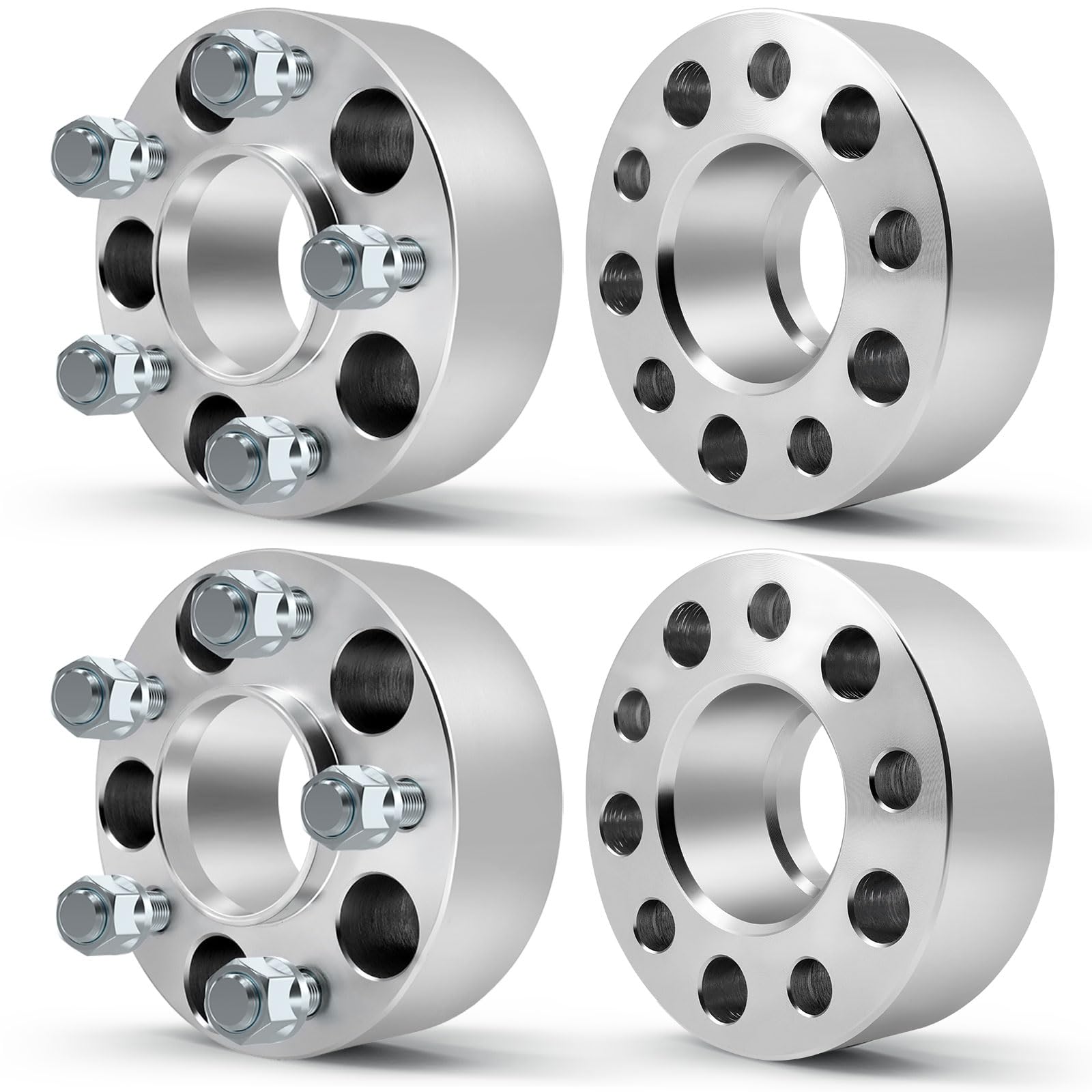 Ocpty 4Pcs 5X4.5 To 5X4.5 Wheel Spacers 2 Inch 1/2 Studs 70.5Mm Hub Bore Forged Hub Centric Wheel Spacers 5 Lug Fit For Aviator