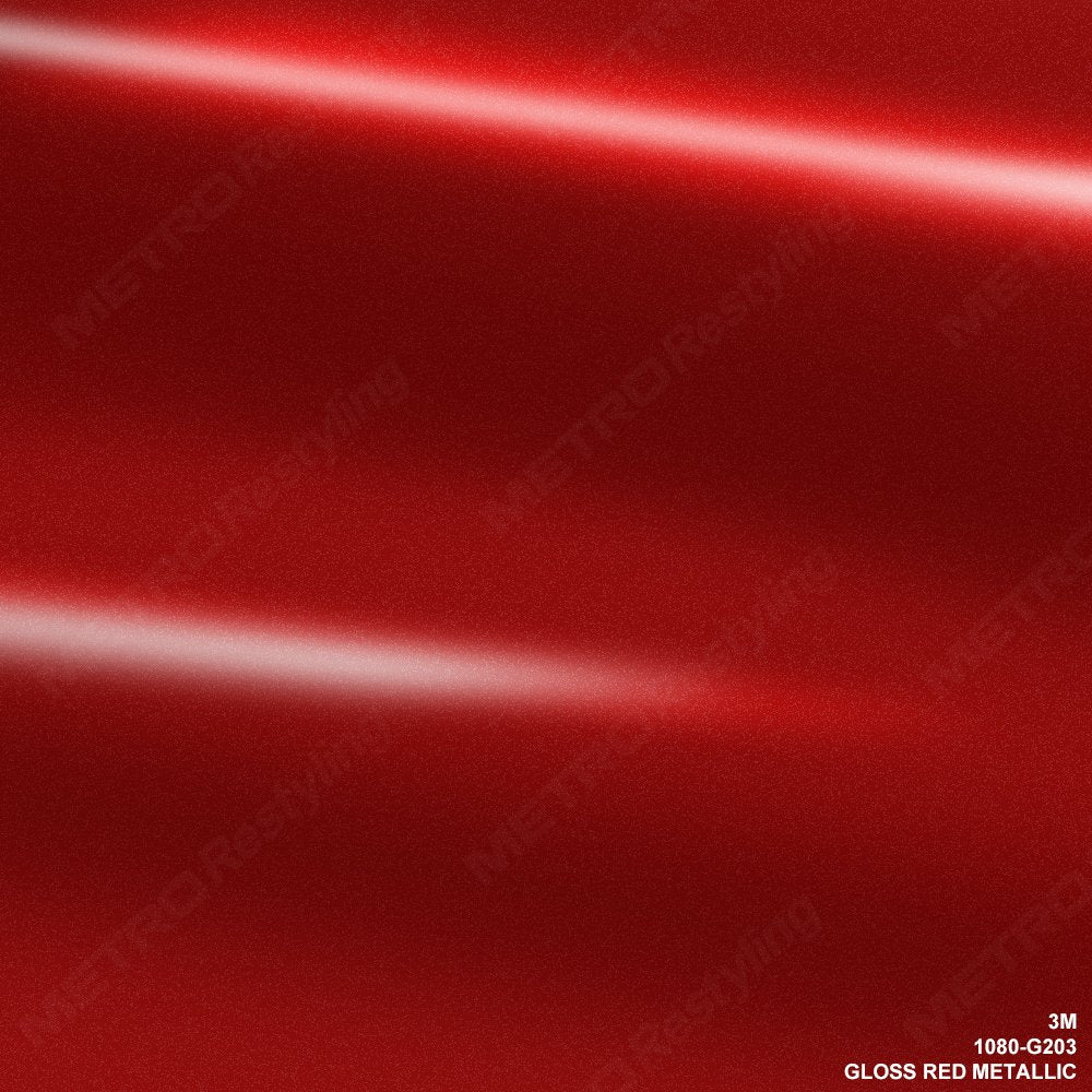 3M 1080 G203 Gloss Red Metallic 5Ft X 3Ft (15 Sq/Ft) Car Wrap Vinyl Film