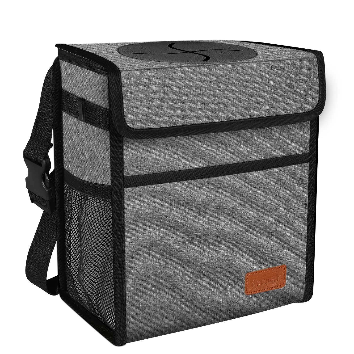 Femuar Car Trash Can Leak Proof Car Trash Bag Waterproof Car Garbage Can With Lid For Suv Front Seat Multipurpose Car Hanging Fo