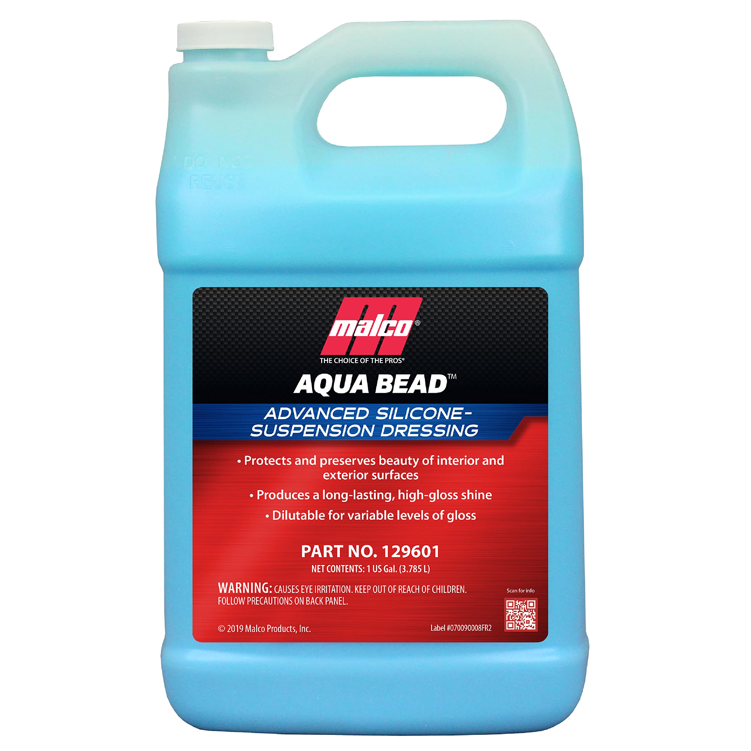 Malco Aqua Bead Water Based Dressing - Non-Greasy Interior And Exterior Dressing/Shines Car Tires, Rubber, Plastic And Trim/Conc