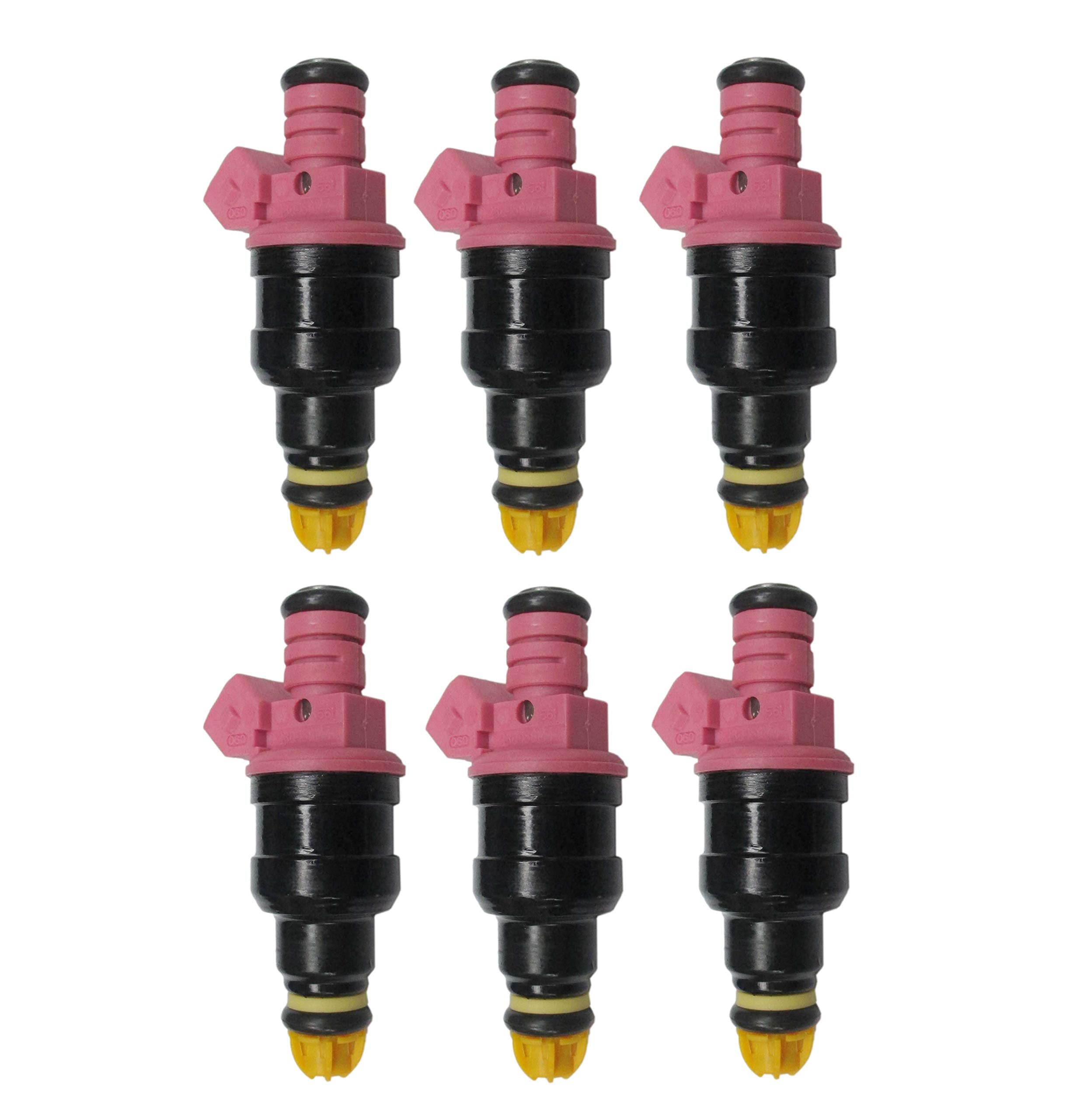 6X Pink Top Injectors For Bmw 21.5Lb M52 M52B28 M3 E39 E46 E36 0280150440