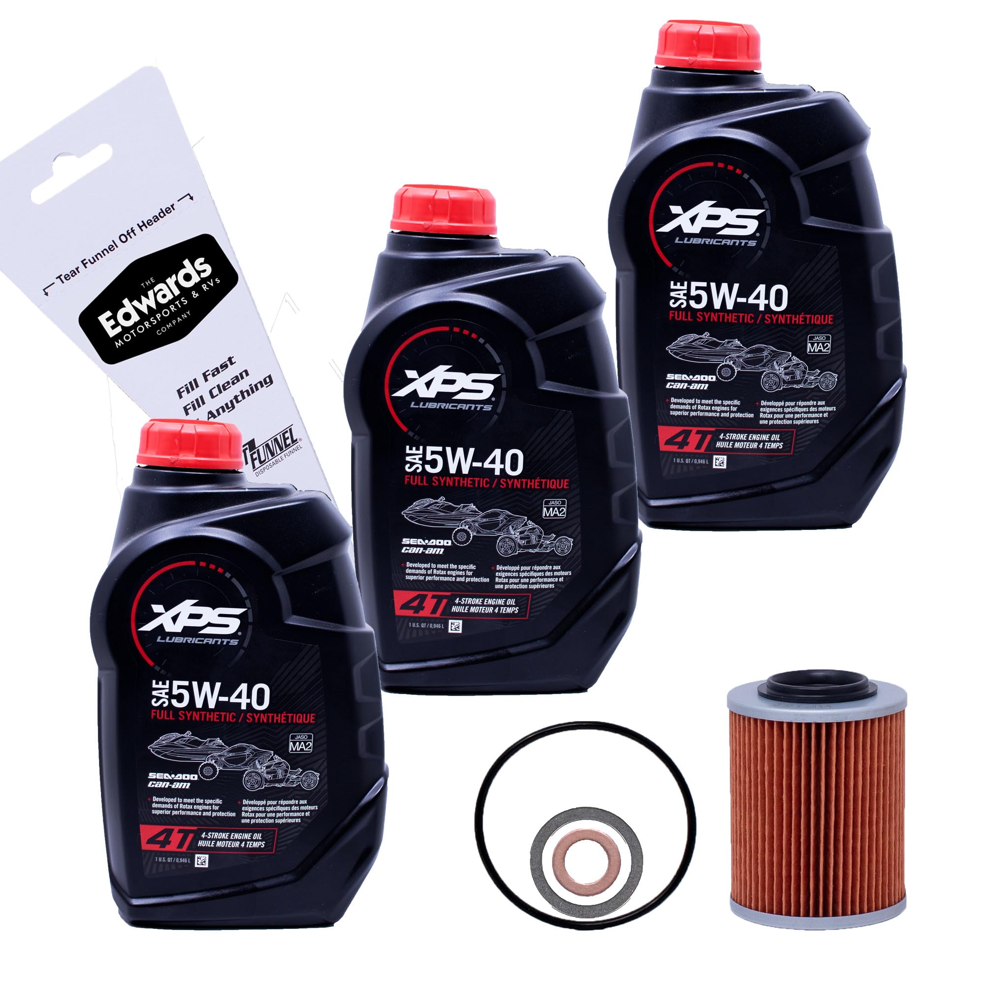 Can-Am Xps 4-Stroke Semi Synthetic Oil Change Kit For Can-Am Commander 1000 Xt 2011-2019
