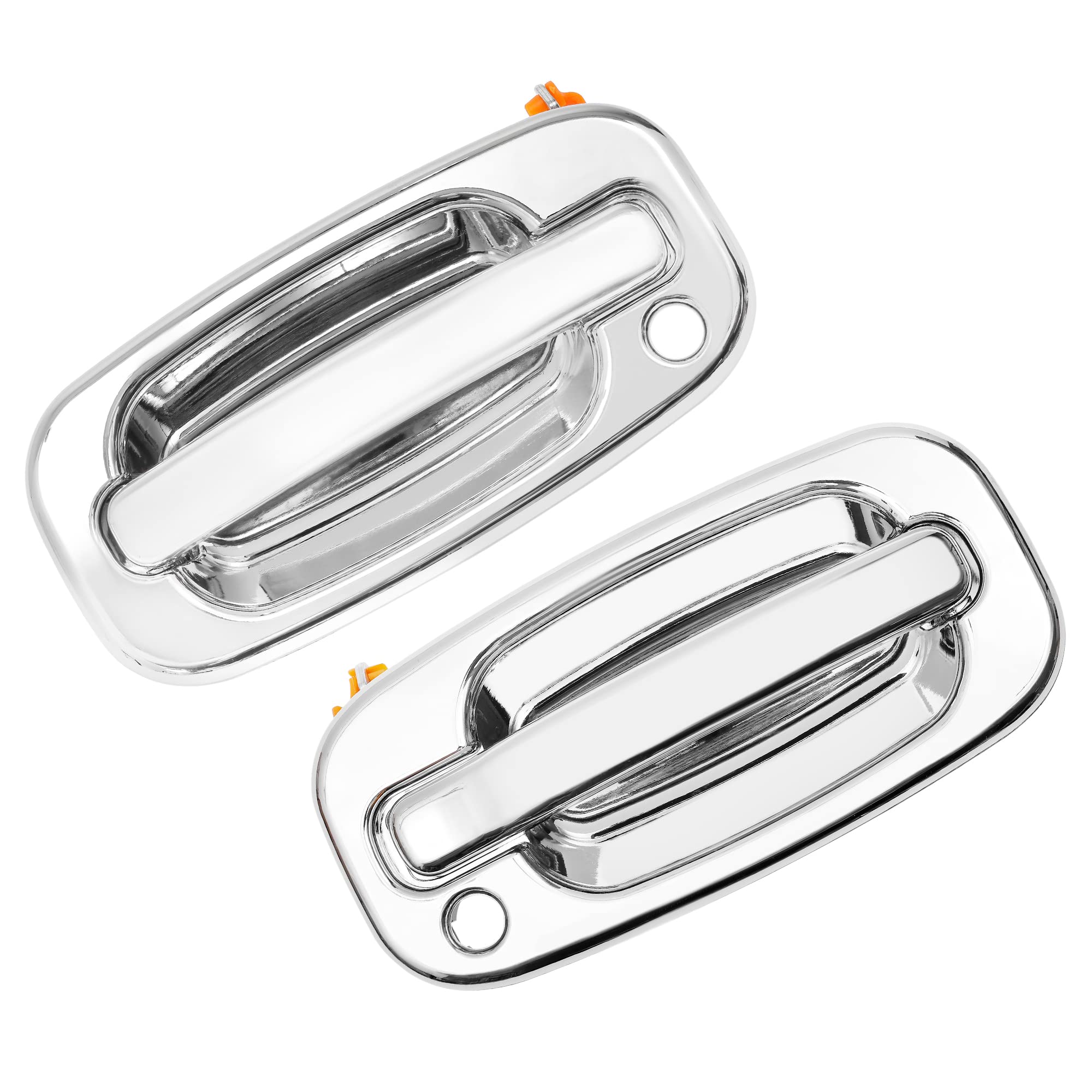 Exterior Door Handles, All Chrome, Compatible With 1999-2007 Chevy Silverado Suburban Tahoe Avalanche, Gmc Sierra Yukon, Cadilla