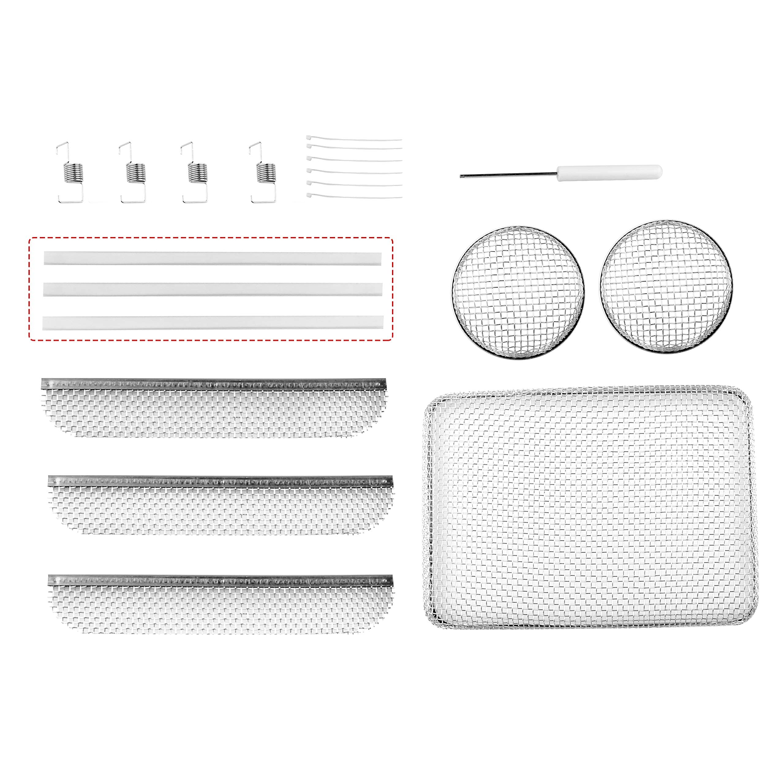 Rvguard Rv Flying Insect Screen Stainless Steel Mesh With Installation Tool And Silicone Rubber, Circular 2.8 Inch, 8.1 X 1.5 In