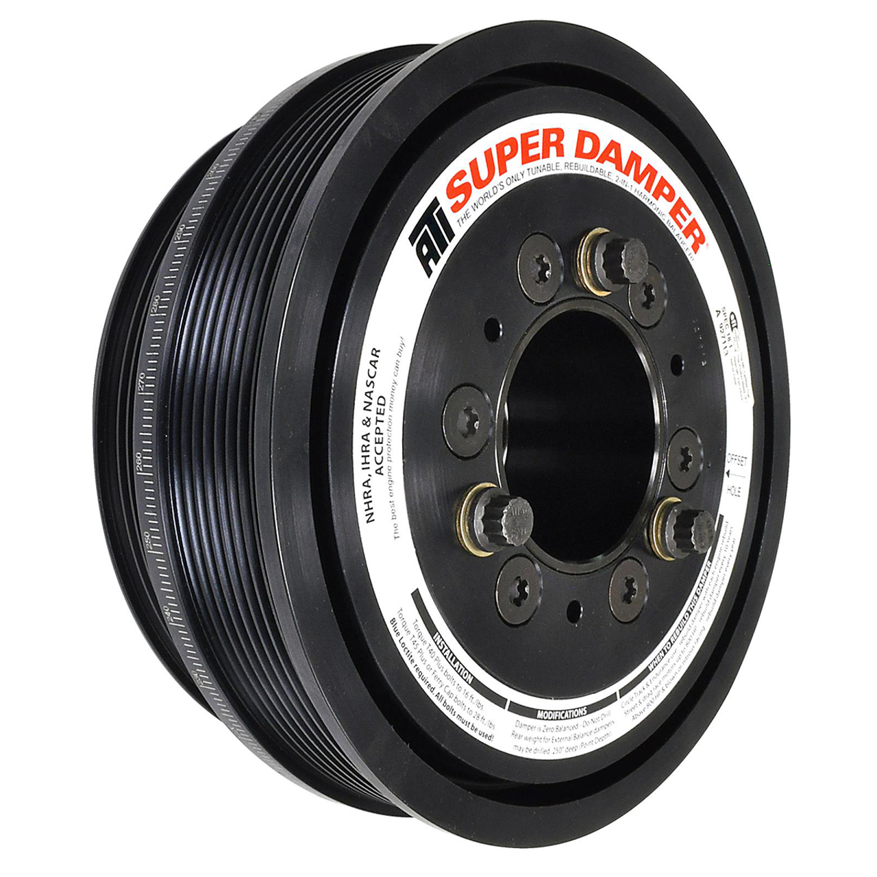 ATI Super Damper 10% OD Serpentine 8 Rib Harmonic Balancer :: 2015-2025 Ford Mustang GT & GT350