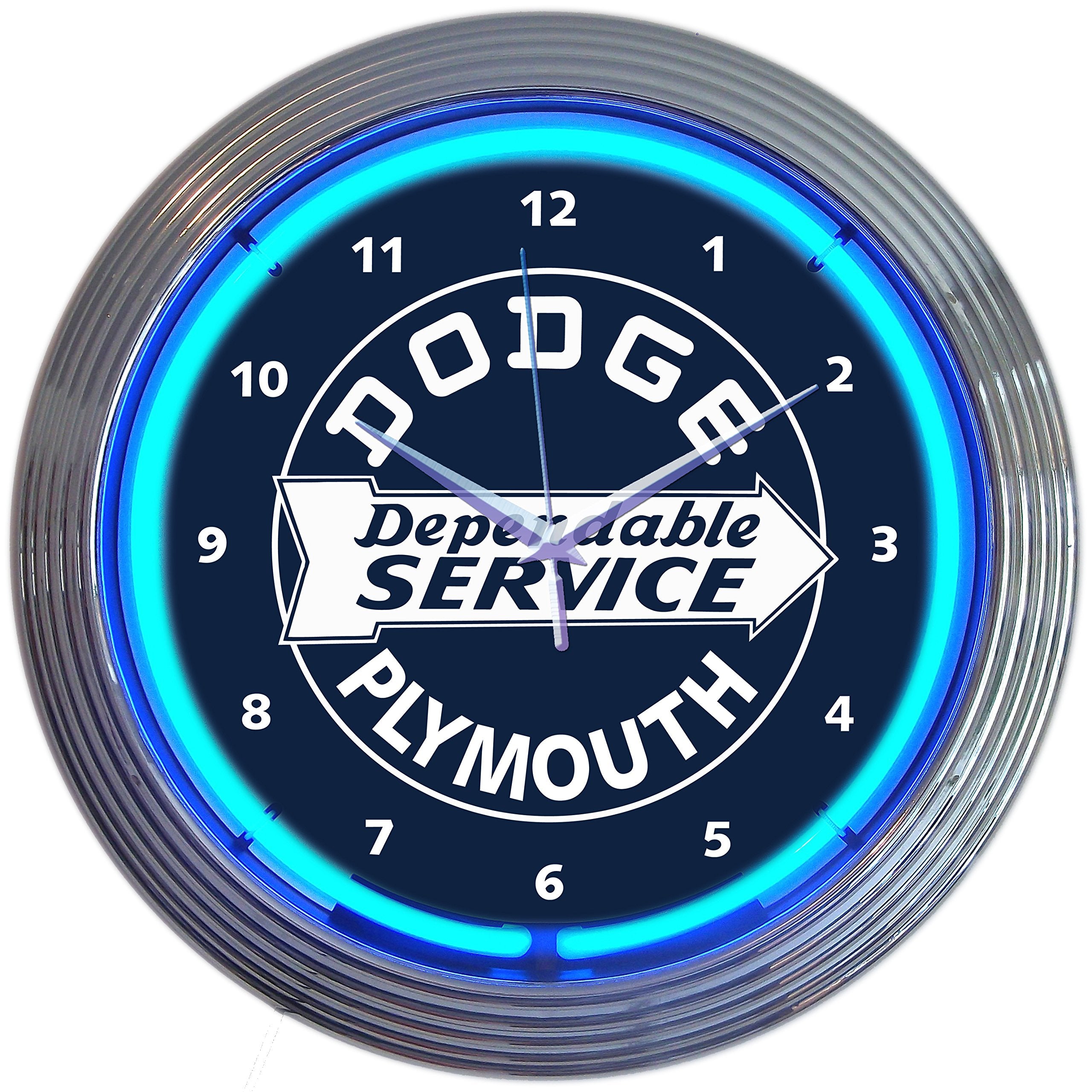 Neonetics Dodge Dependable Service Neon Clock