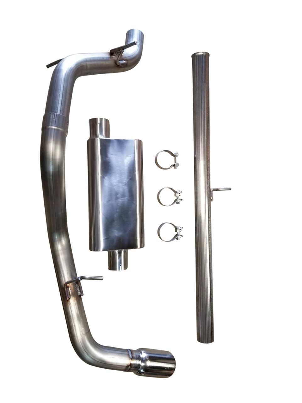 MRT 3" Deep & Mellow Cat-Back Exhaust System w/ 4" Single Polished Tips, Single Side Exit :: 2019-2025 GMC Sierra 1500 5.3L