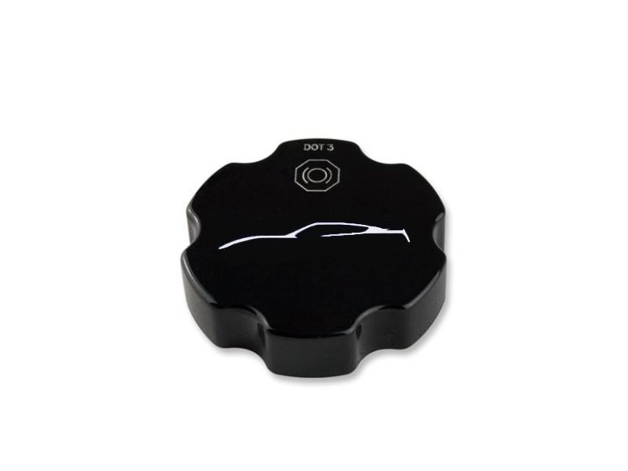 American Brother Designs Brake Fluid Cap Cover, Silhouette Logo, Color Options :: 2014-2019 C7 Corvette Stingray, Z06