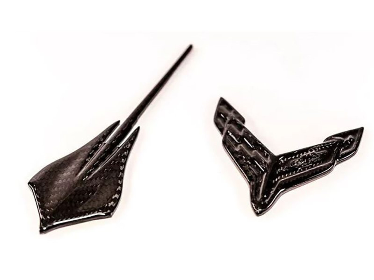 AGM Carbon Fiber Front & Rear Emblems :: 2020-2025 C8 Corvette