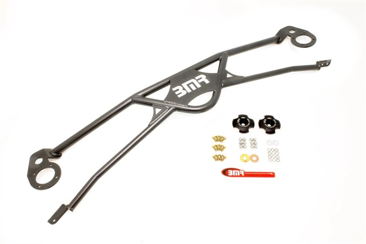 BMR Strut Tower Brace, 4 Point, Black Hammertone :: 2010-2011 Camaro SS